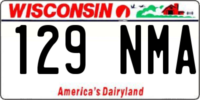 WI license plate 129NMA