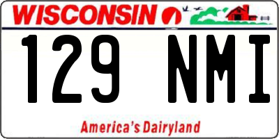 WI license plate 129NMI