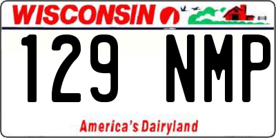 WI license plate 129NMP