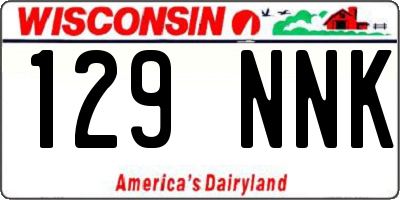 WI license plate 129NNK