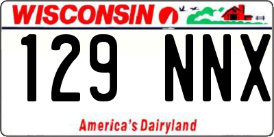 WI license plate 129NNX