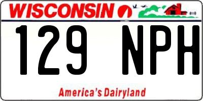WI license plate 129NPH