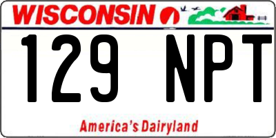 WI license plate 129NPT