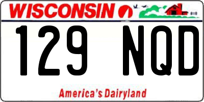 WI license plate 129NQD
