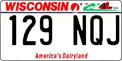 WI license plate 129NQJ