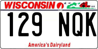 WI license plate 129NQK