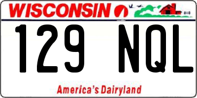 WI license plate 129NQL