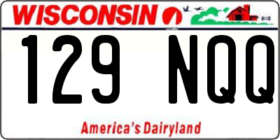WI license plate 129NQQ