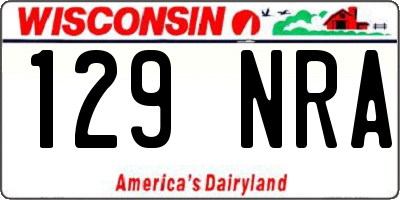 WI license plate 129NRA