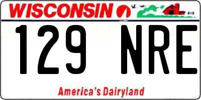 WI license plate 129NRE
