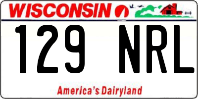 WI license plate 129NRL