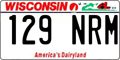 WI license plate 129NRM