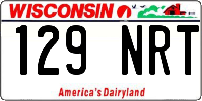 WI license plate 129NRT