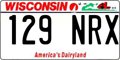 WI license plate 129NRX