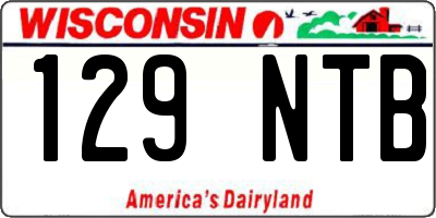 WI license plate 129NTB