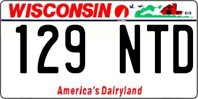 WI license plate 129NTD