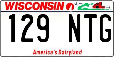 WI license plate 129NTG