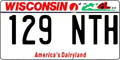 WI license plate 129NTH