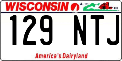 WI license plate 129NTJ