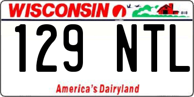 WI license plate 129NTL