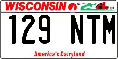WI license plate 129NTM