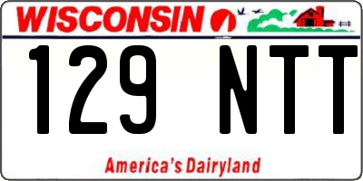 WI license plate 129NTT