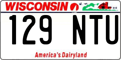 WI license plate 129NTU