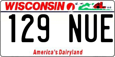 WI license plate 129NUE