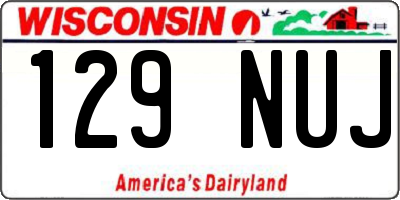 WI license plate 129NUJ