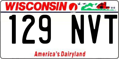 WI license plate 129NVT