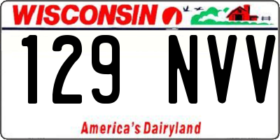 WI license plate 129NVV