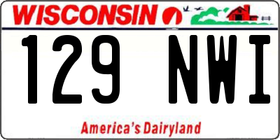 WI license plate 129NWI