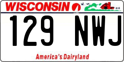 WI license plate 129NWJ