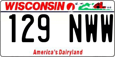 WI license plate 129NWW
