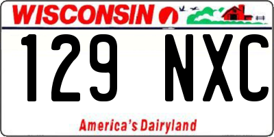 WI license plate 129NXC