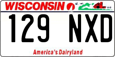 WI license plate 129NXD