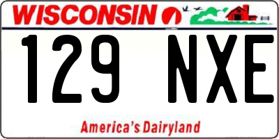 WI license plate 129NXE