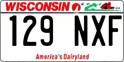 WI license plate 129NXF
