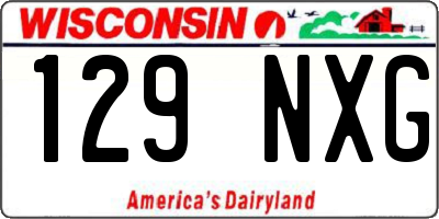 WI license plate 129NXG