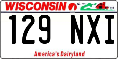 WI license plate 129NXI