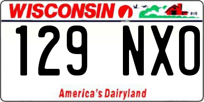 WI license plate 129NXO