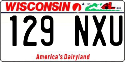 WI license plate 129NXU