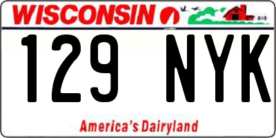 WI license plate 129NYK