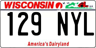 WI license plate 129NYL