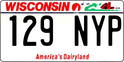 WI license plate 129NYP