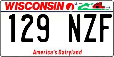 WI license plate 129NZF