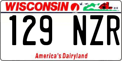 WI license plate 129NZR