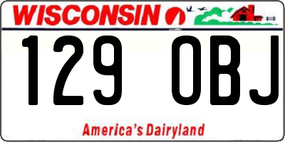 WI license plate 129OBJ