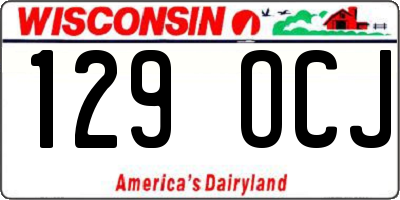 WI license plate 129OCJ