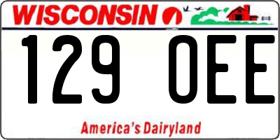 WI license plate 129OEE